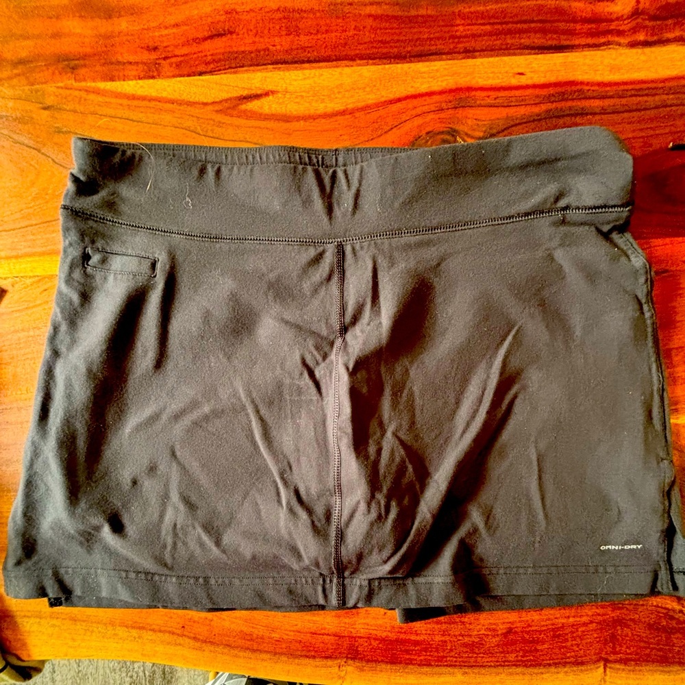 Columbia Titanium Skort Womens Medium Black Pull On Stretch Omni-dry‎